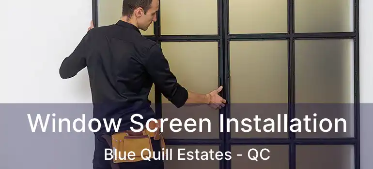  Window Screen Installation Blue Quill Estates - QC