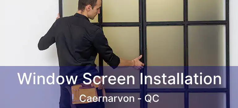  Window Screen Installation Caernarvon - QC