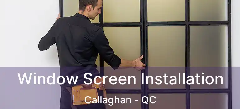 Window Screen Installation Callaghan - QC