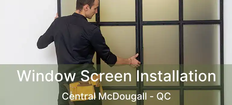  Window Screen Installation Central McDougall - QC