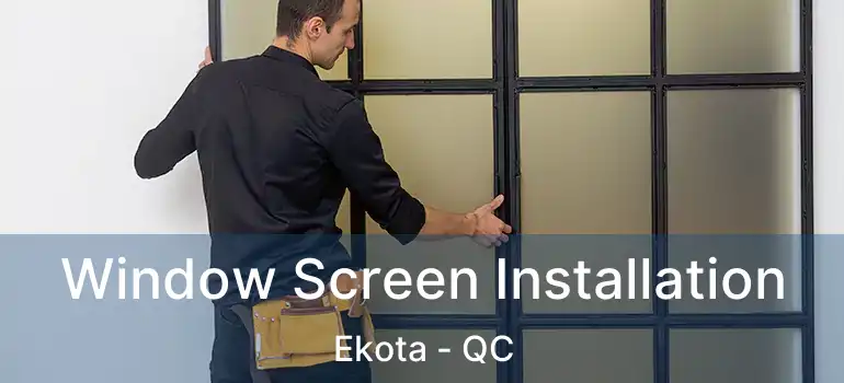  Window Screen Installation Ekota - QC