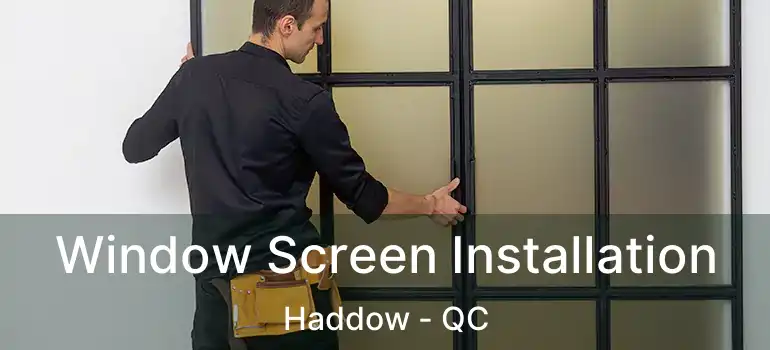  Window Screen Installation Haddow - QC