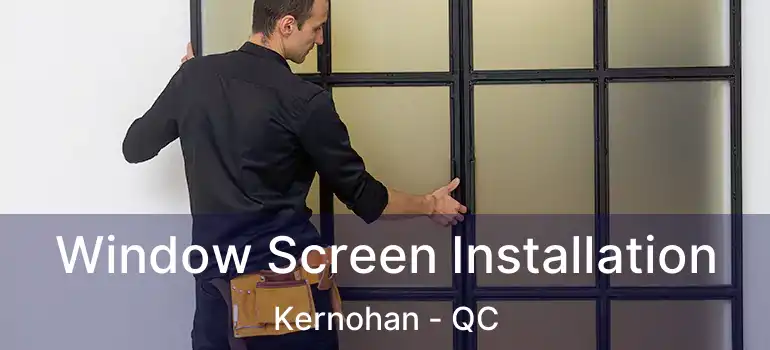  Window Screen Installation Kernohan - QC