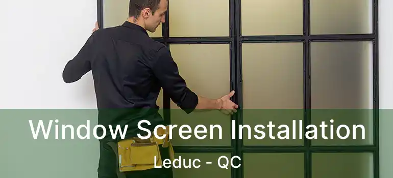  Window Screen Installation Leduc - QC
