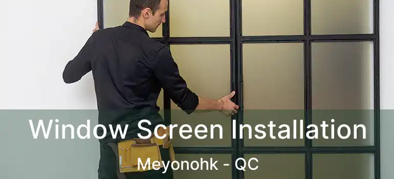  Window Screen Installation Meyonohk - QC