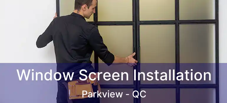  Window Screen Installation Parkview - QC