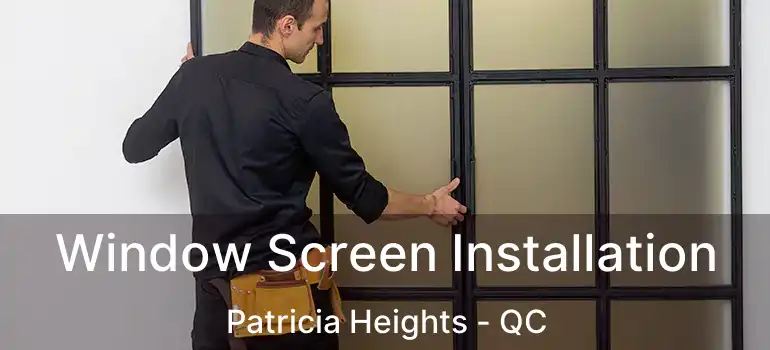 Window Screen Installation Patricia Heights - QC