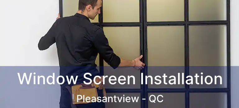  Window Screen Installation Pleasantview - QC