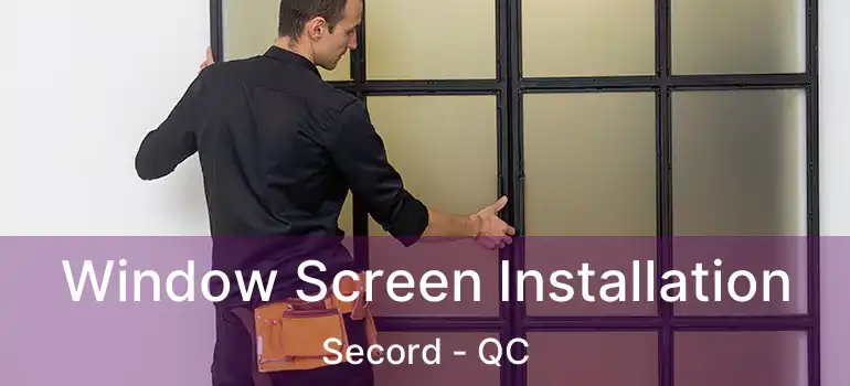  Window Screen Installation Secord - QC