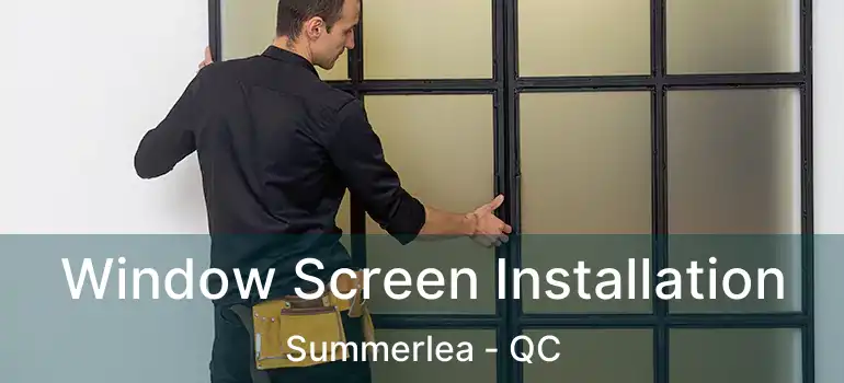  Window Screen Installation Summerlea - QC