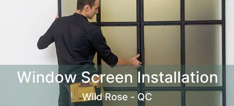  Window Screen Installation Wild Rose - QC