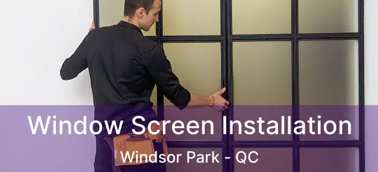  Window Screen Installation Windsor Park - QC