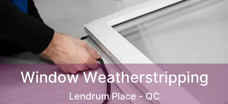  Window Weatherstripping Lendrum Place - QC